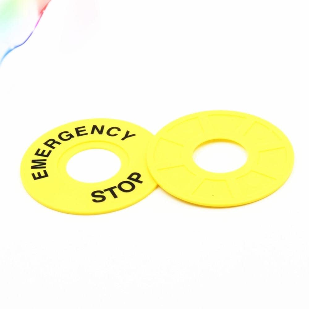 Amazon | 10個非常停止ボタンスイッチ警報リング60mm黄色サインボタン